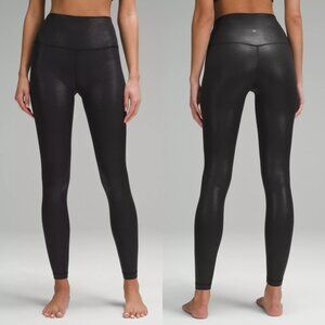 lululemon athletica Align shiny Black Leggings Sz 8!